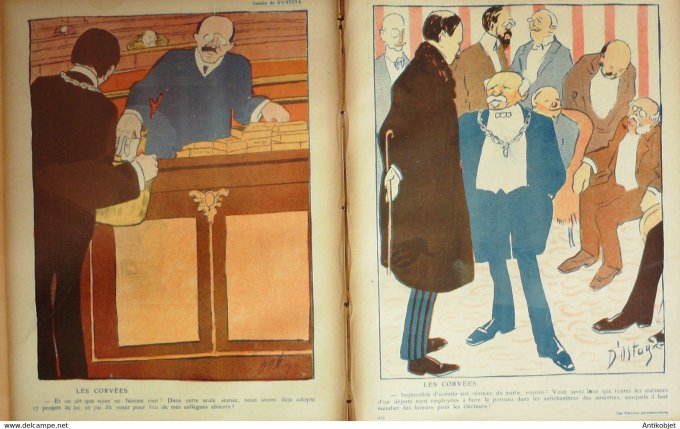 L'Assiette au beurre 1908 # 400 Travaux parlementaires Ostoya Villemot