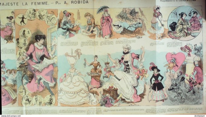 La Caricature 1883 #184 Sa Majesté la femme Robisa Barret