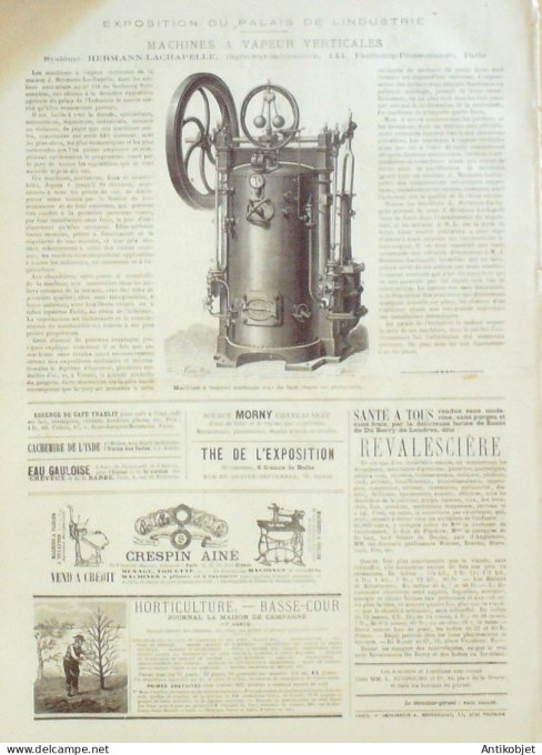 Le Monde illustré 1875 n°966 Soissons (02) Brest (29) Telescope L'observatoire Carpeaux St-Denis (93