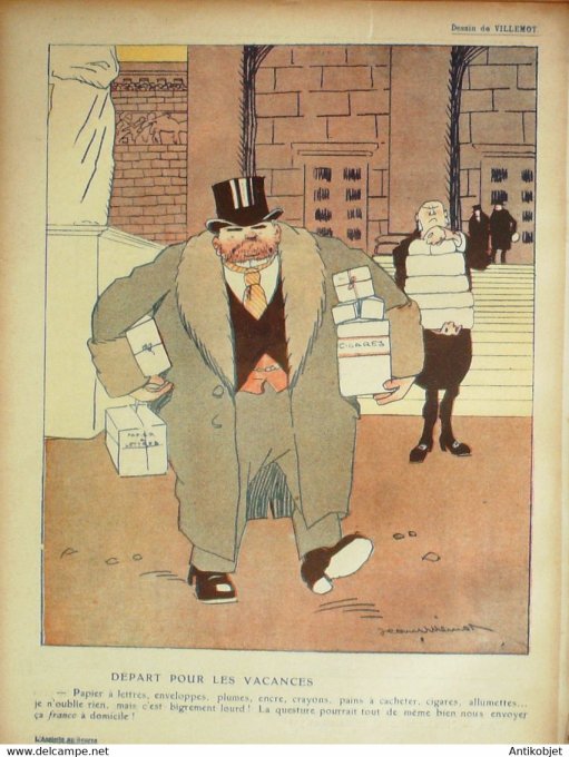 L'Assiette au beurre 1908 # 400 Travaux parlementaires Ostoya Villemot