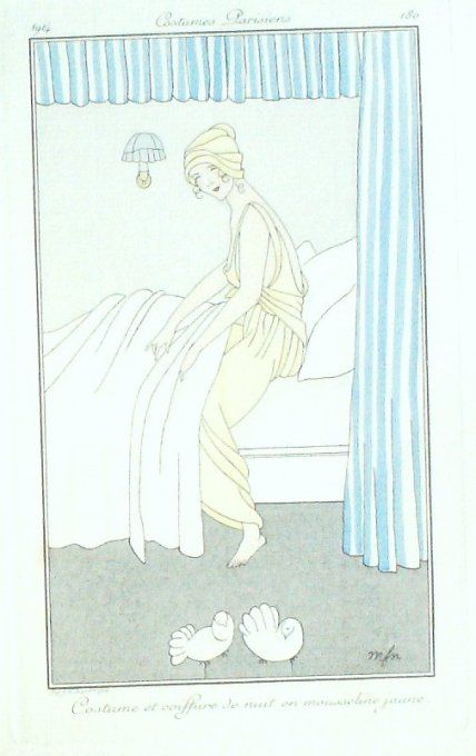 Franc-Nohain Madeleine Pochoir Mode Art Deco n° 180-1914  Journal des Dames