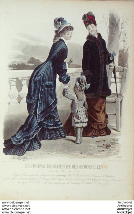 Journal des Dames Demoiselles 1875 # 1374 (Maison Tapis rouge)