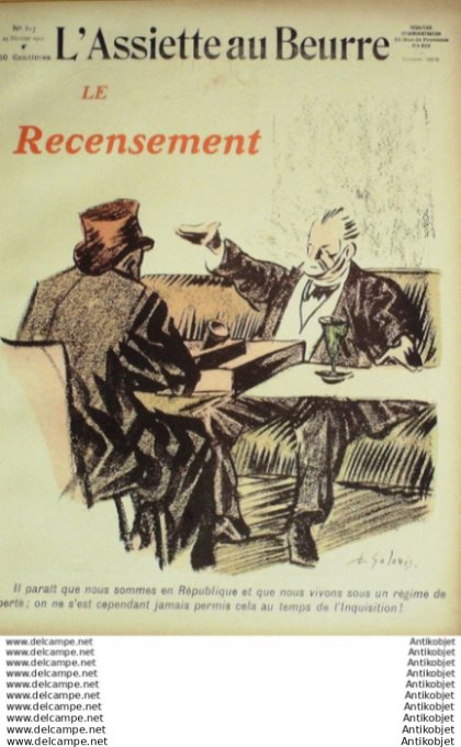 L'Assiette au beurre 1910 # 517 Le Recensement Galanis