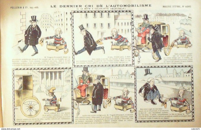 Le Dernier Cri  de L'automobiliste (Pellerin d'epinal) Angéli