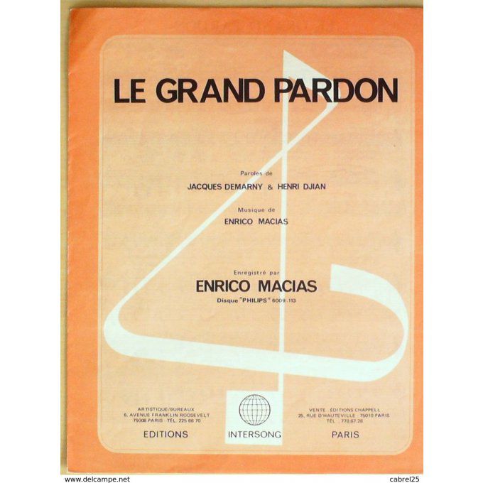 Macias Enrico Le Grand Pardon 1970