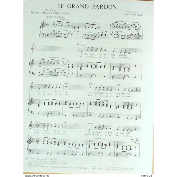 MACIAS ENRICO-LE GRAND PARDON-1970