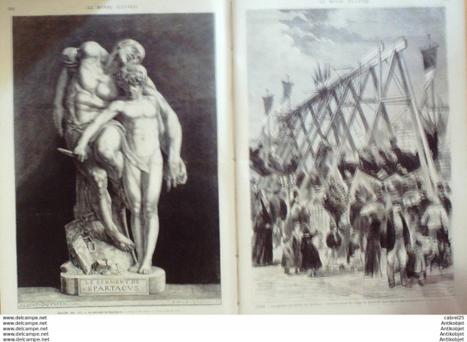 Le Monde illustré 1872 n°791 Espagne Don Carlos Pancarbo Oroquieta Suisse Lausanne Algérie Orannante