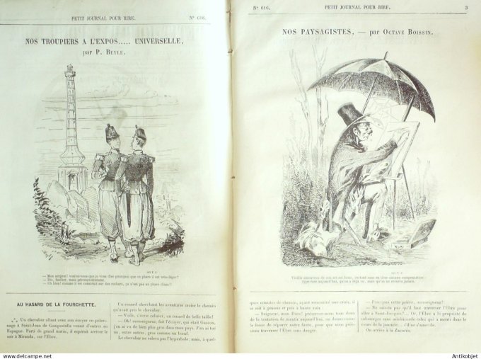 Petit journal pour Rire 1866 # 616 Nos Paysagistes Octave Boissin
