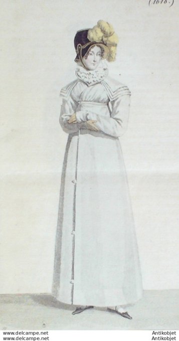 Gravure de mode Costume Parisien 1817 n°1618 Carrick de drap