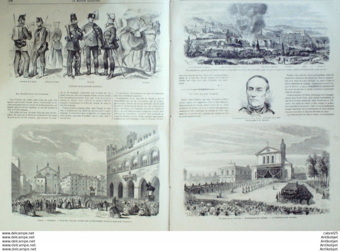 Le Monde illustré 1866 n°478 Italie Mantoue Plaisance La Villette Paris Allemagne Berlin Algérie Mit