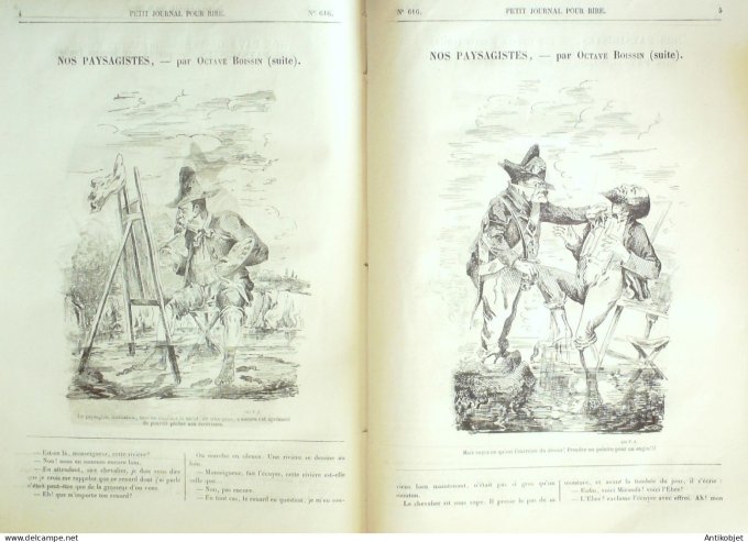 Petit journal pour Rire 1866 # 616 Nos Paysagistes Octave Boissin