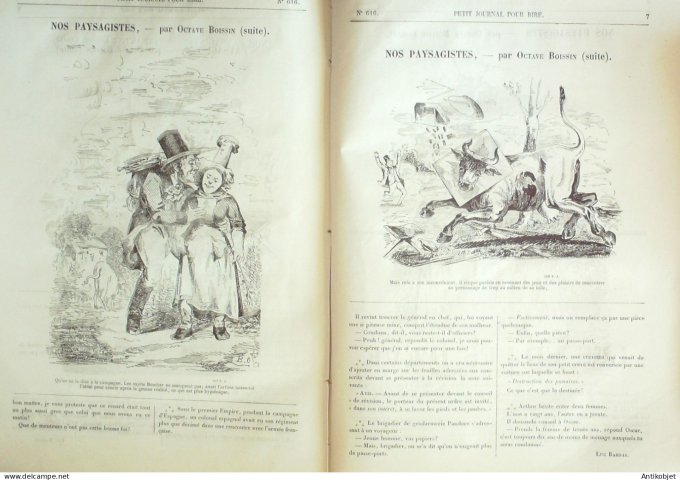 Petit journal pour Rire 1866 # 616 Nos Paysagistes Octave Boissin
