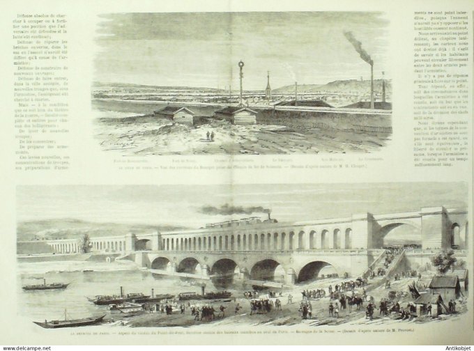 Le Monde illustré 1870 n°709 Bourget (93) Résistance de Paris Soissons (02) Requiem de Chérubini