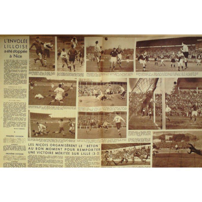 Miroir Sprint 1952 #  182 5 Déc Delannoit/Stock Clavel Lille/Nice Angleterre Ke Havre