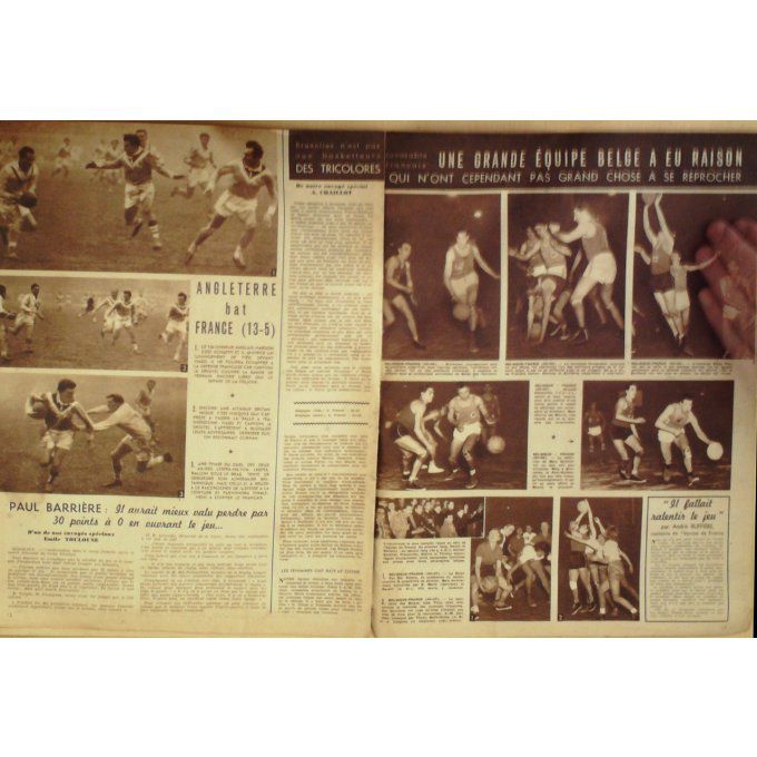 Miroir Sprint 1952 #  182 5 Déc Delannoit/Stock Clavel Lille/Nice Angleterre Ke Havre