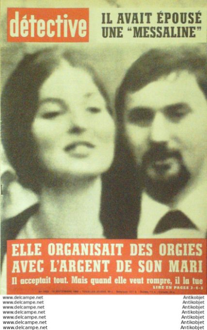 Détective 1966 # 1055 Marseille Strasbourg Valence Lens Limoges