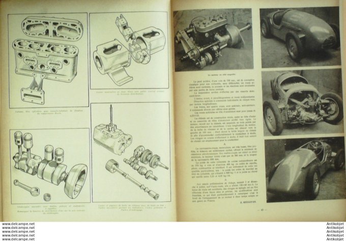 R.T Automobile Bernardet Violet voiturette Warner moteur CLM 29 # 1948