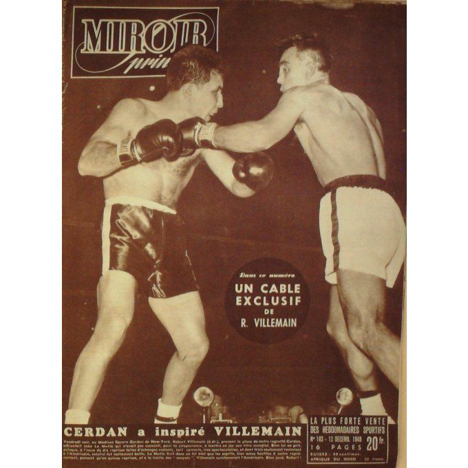 Miroir Sprint 1949 #  183 12 Déc Schulte/Peters Famechon/Bahri/Villemain La Motta
