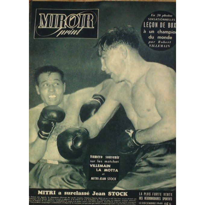 Miroir Sprint 1949 #  183b 13 Déc Jean Stock La Motta Mitri Villemain