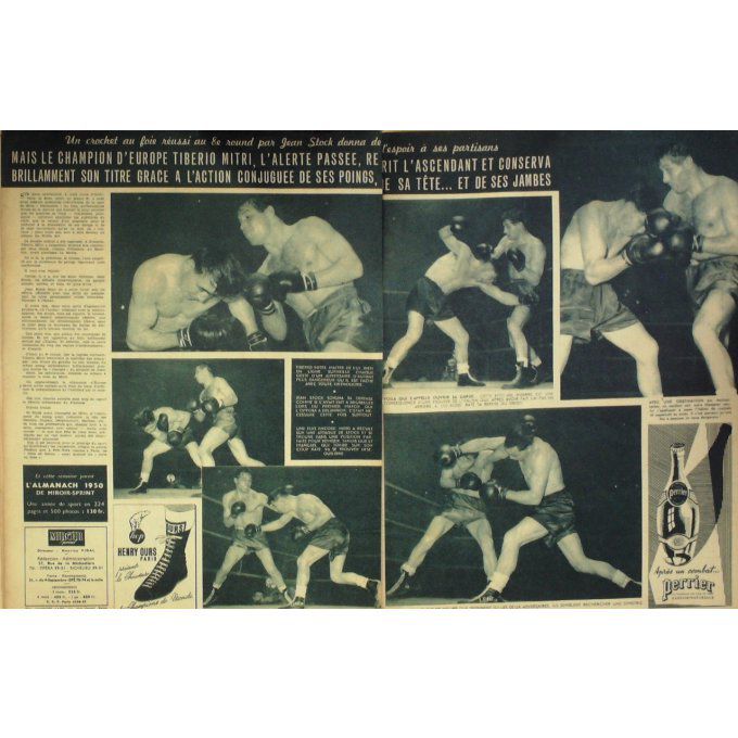 Miroir Sprint 1949 #  183b 13 Déc Jean Stock La Motta Mitri Villemain