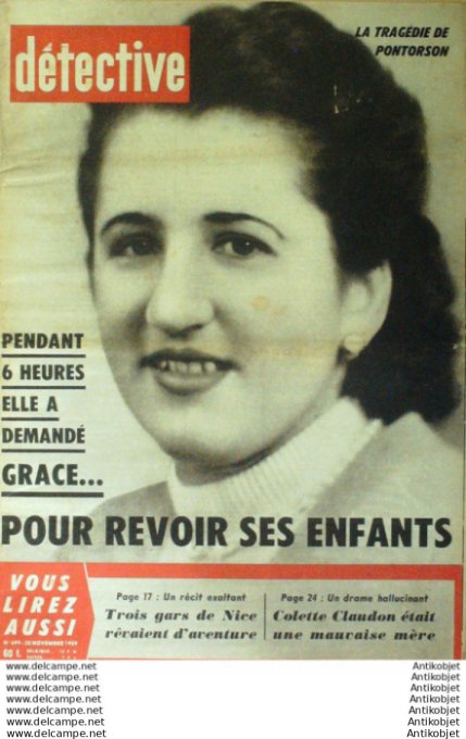 Détective 1959 # 699 St-Malo Condrieu Aix-en-Prov St-Quentin Valenciennes