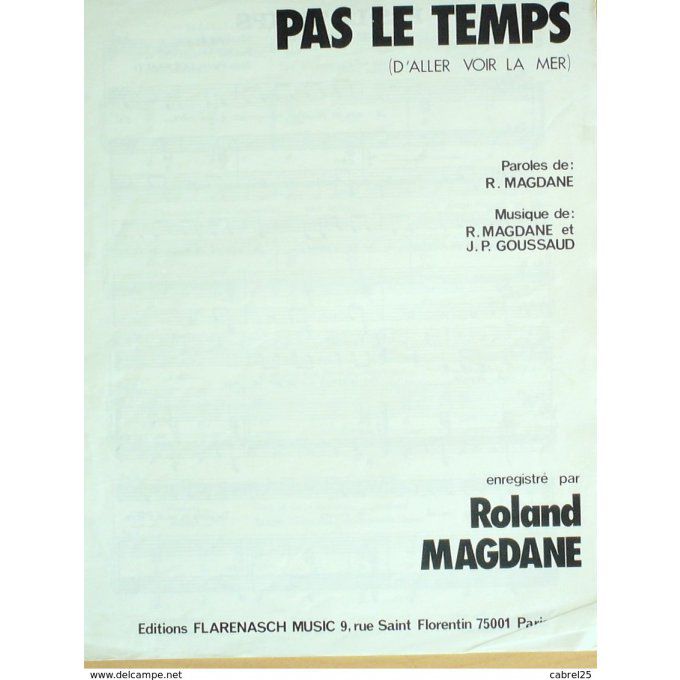 MAGDANE ROLAND-PAS LE TEMPS-1983