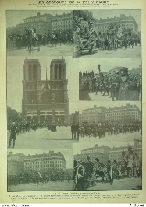 Soleil du Dimanche 1899 n°10 Louise Stock bouchère Reine Halles Louber Félix Faure