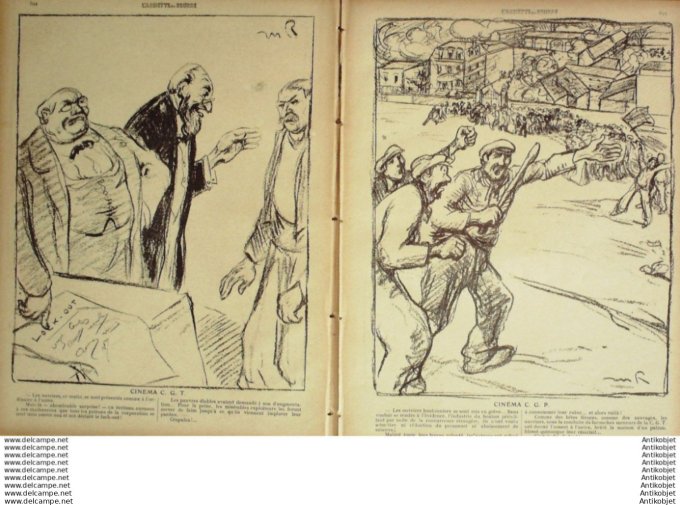 L'Assiette au beurre 1910 # 512 CGT contreC.G.P. Gyp Metivet