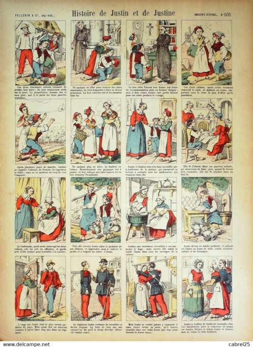 Histoire  de Justin & Justine (Pellerin d'epinal)
