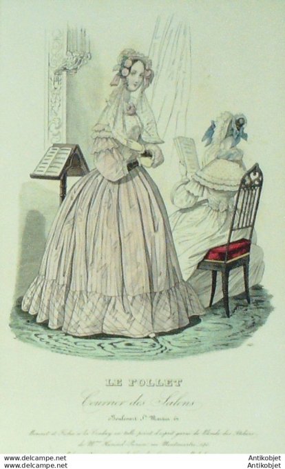 Le Follet 1841 # 643 Fichu à la  Corday