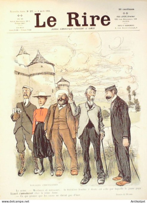 Le Rire 1903-08- 8 #  27 Journal humoristique Ed.Originale Conseiller des Dames