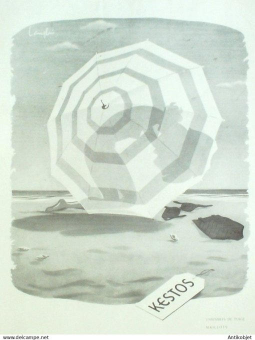 Publicité Lingerie Kestos Vahiné signée Langlais 1959