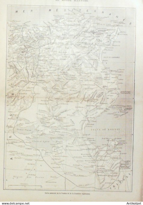 Le Monde illustré 1881 n°1255 Italie Rome Tunisie Tunis Touaregs massacre