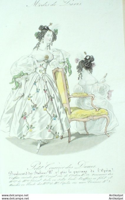 Les Modes parisiennes 1846 n°154 Robes de satin