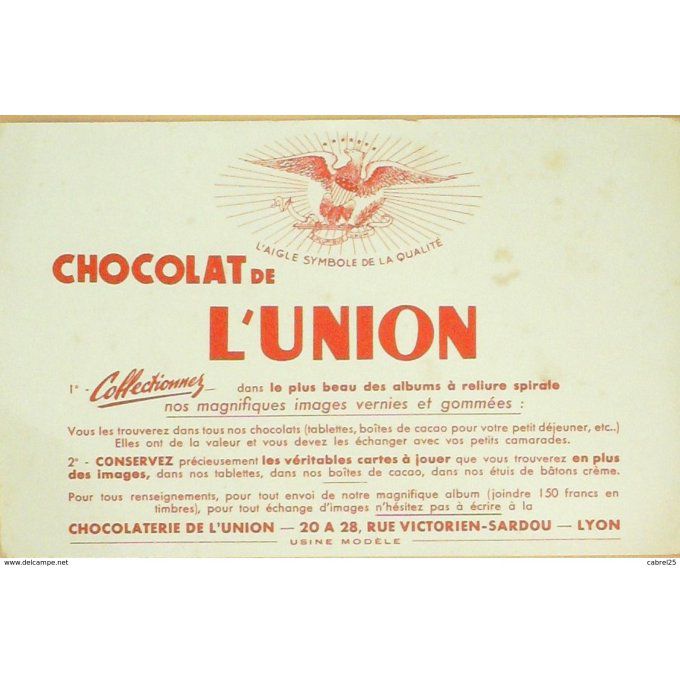 Buvard L'UNION Chocolat