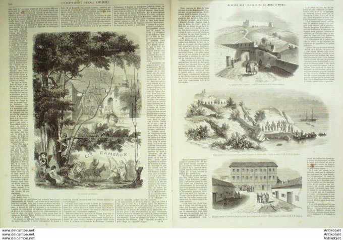 L'Illustration 1850 n°369 Algérie TANTALLAU CANTY BAY Turquie CONSTANTINE chefs arabes