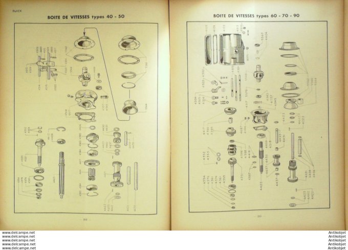 R.T Automobile Buick Types 40 50 60 70 90 Citroen diésel 45 38 # 1949