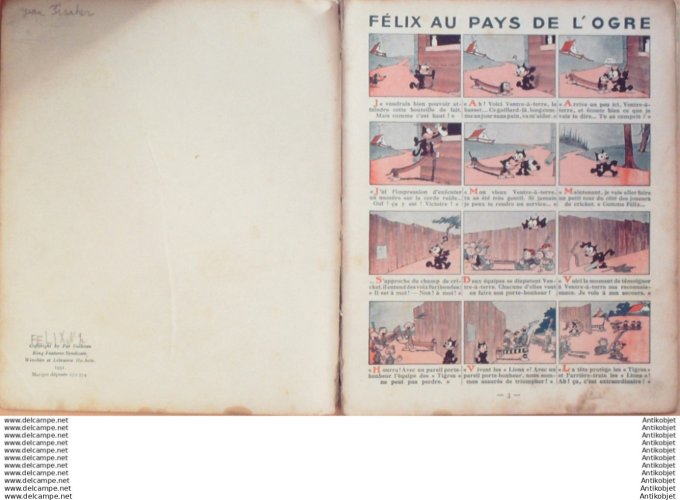 Felix le chat au Pays de l'ogre Hachette Sullivan 1931 Eo
