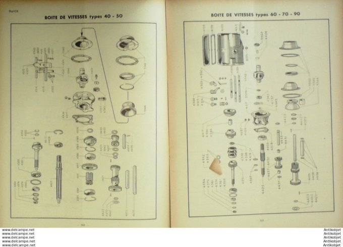 R.T Automobile Buick Types 40 50 60 70 90 Citroen diésel 45 38 # 1949