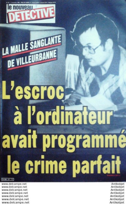Détective 1986 # 221 St-Maur Bordeaux Laon Perpignan Nancy Aix-en-Prov Affaire Gregory