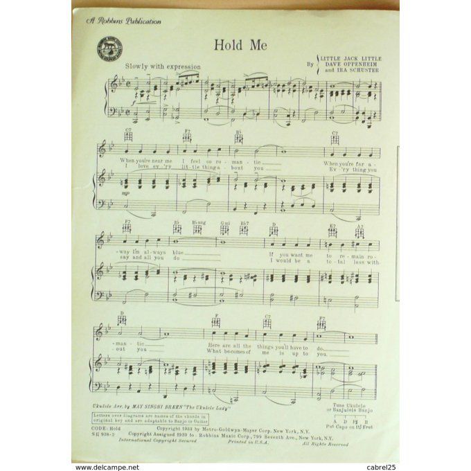 Arthur Jack Hold Me 1933