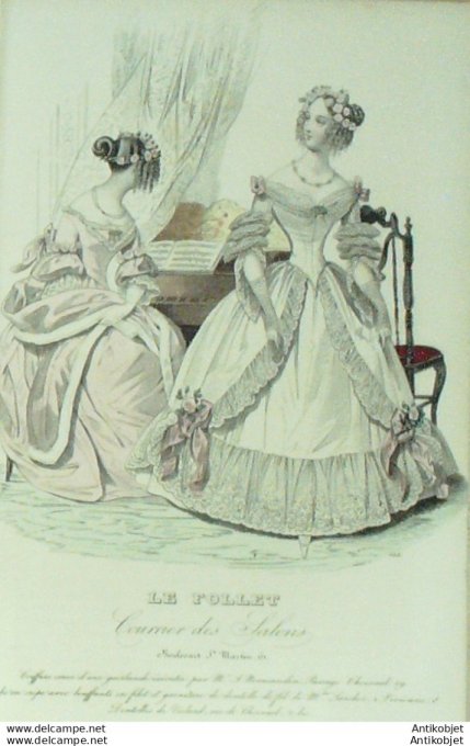 Le Follet 1841 # 644 Robe en crêpe