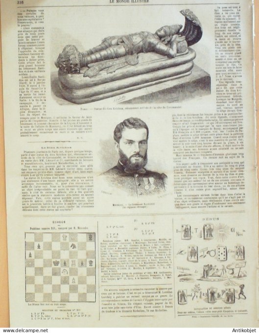 Le Monde illustré 1866 n°476 Italie Turin Scafati Chili Valparaiso Bridoire Rochefort (73) Epsom Der