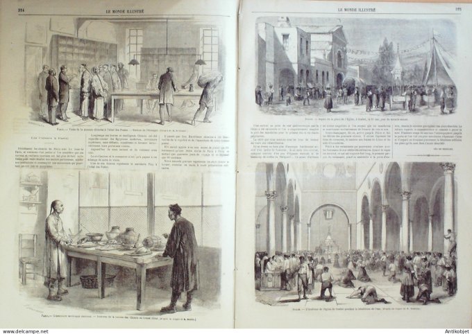 Le Monde illustré 1866 n°476 Italie Turin Scafati Chili Valparaiso Bridoire Rochefort (73) Epsom Der