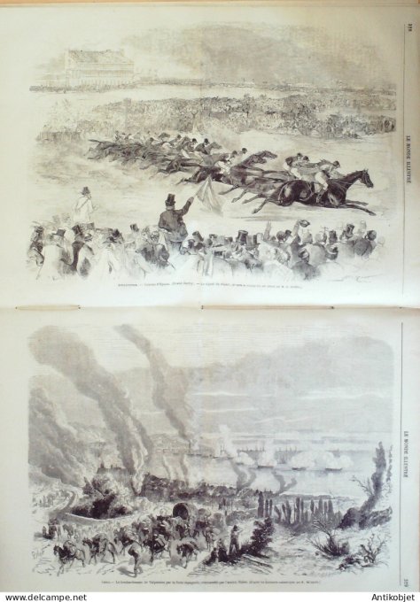 Le Monde illustré 1866 n°476 Italie Turin Scafati Chili Valparaiso Bridoire Rochefort (73) Epsom Der