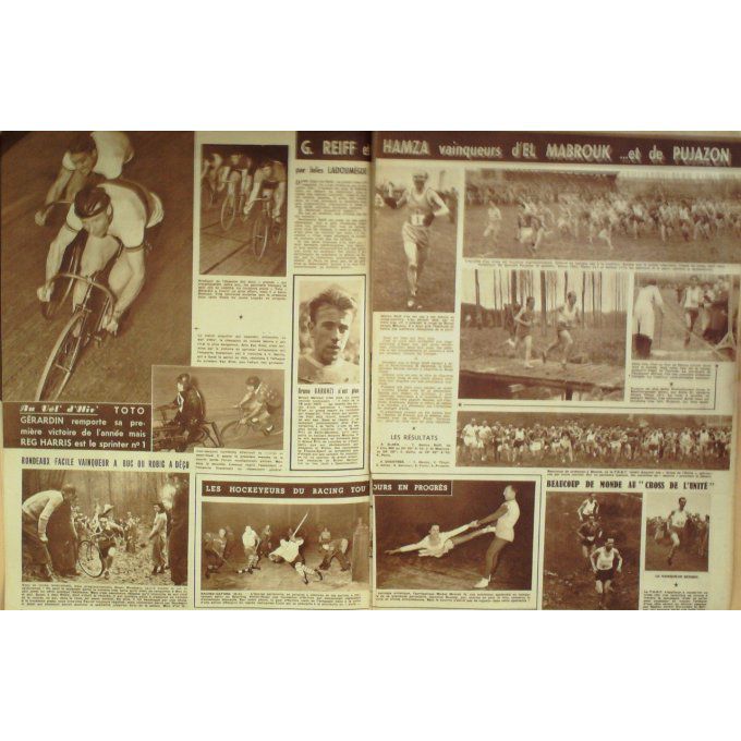 Miroir Sprint 1950 n° 188 16/1 HAMZA REIFF PUJAZON ROBIC LEACH SEXTON MARTINSON EL