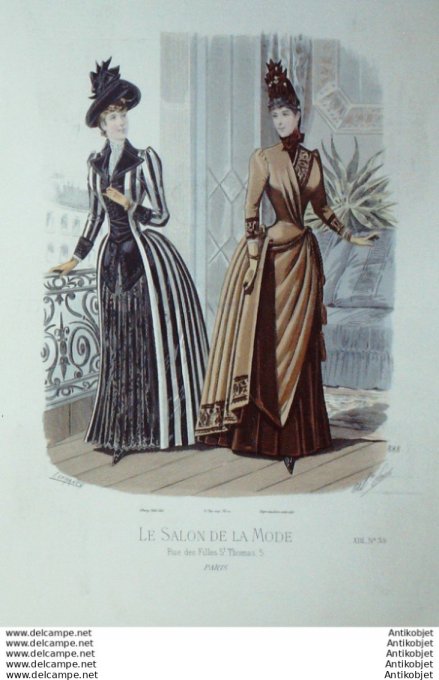 Gravure Mode Salon 1887 #  888 (Old Fashion plate)