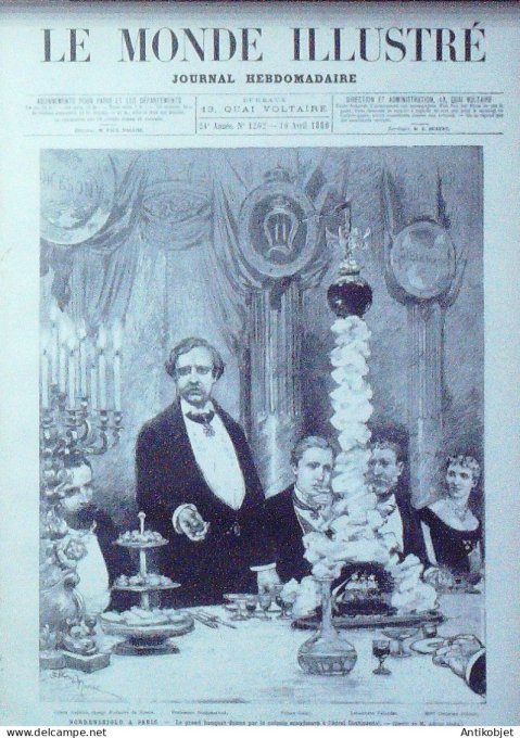 Le Monde illustré 1880 n°1202 Belgique Laeken célébration Pr. Nordenskiold