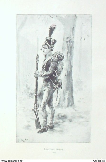 Fantassin Infanterie légère en 1806 signé Maurice Orange