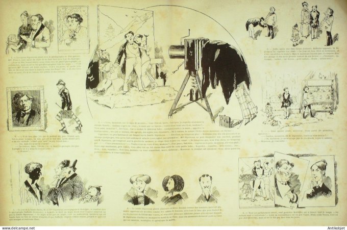 La Caricature 1881 #  61 Nana changée en nourrice Princesse de Blagdad Robida Barret Loys